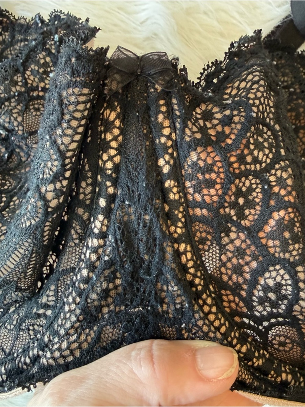 Torrid black lace unlined underwire balconette bra 46DD - Picture 4 of 9